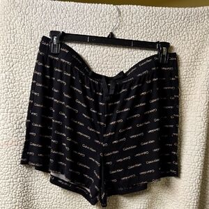 Calvin Klein Black Patterned Lounge Shorts